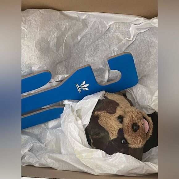 Jeremy Scott Adilette Teddy slides in core black - Picture 12 of 13